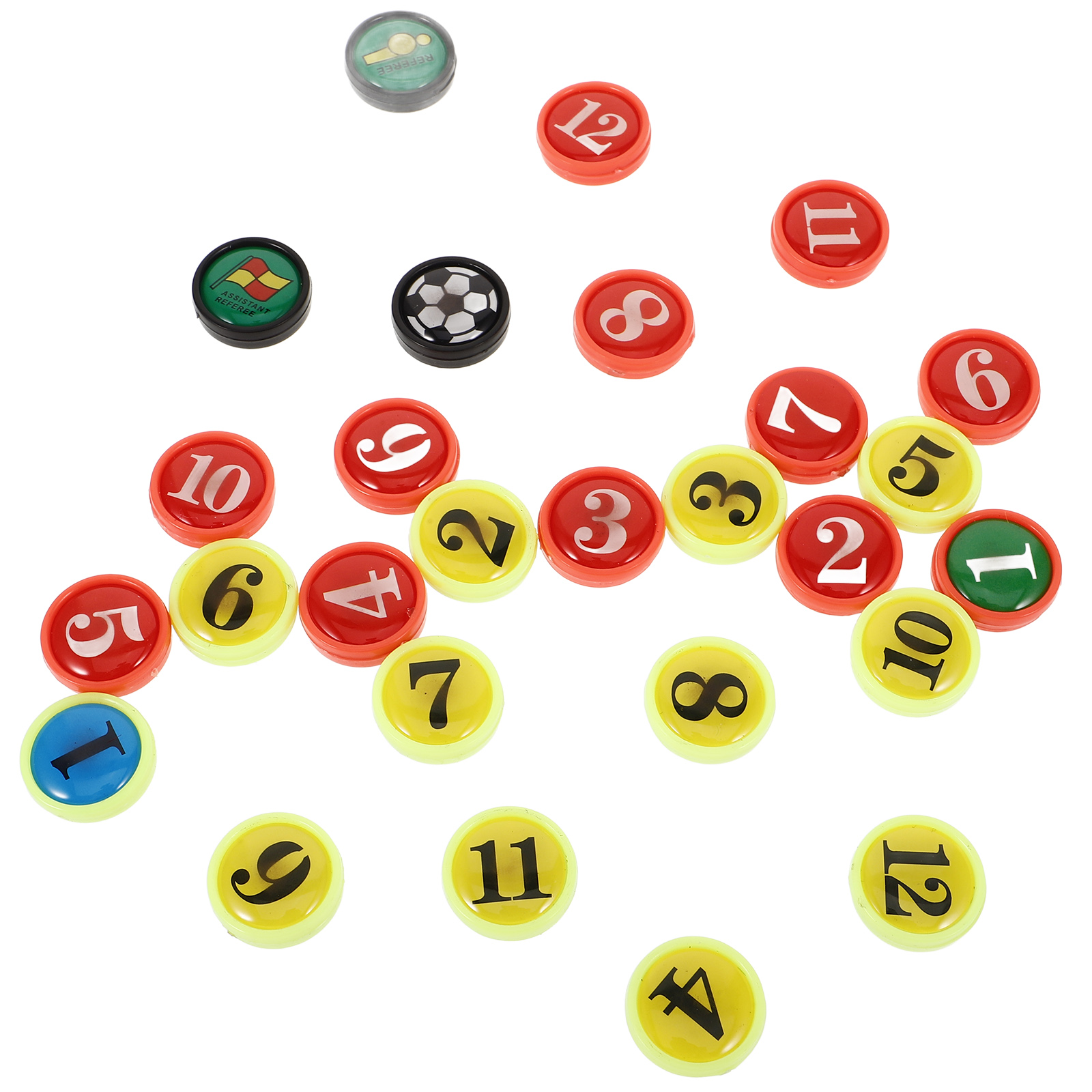 27-delige vervangende voetbalmagneten Bord Kleine voetbalscheidsrechter Genummerde speler