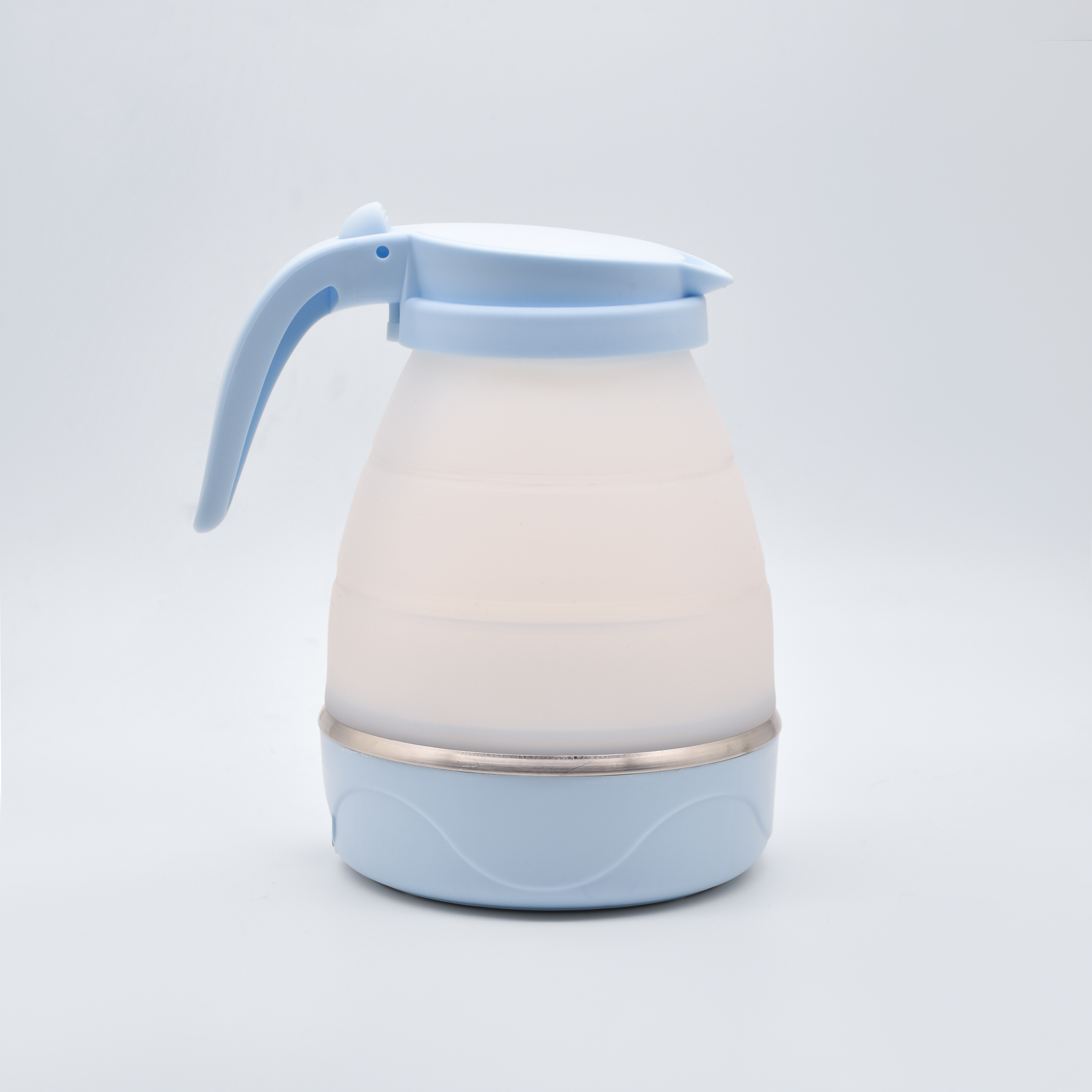 Travel Household Folding Kettle Silicone304 Stainless Steel Portable Kettle Compression Foldable Leakproof 600ml