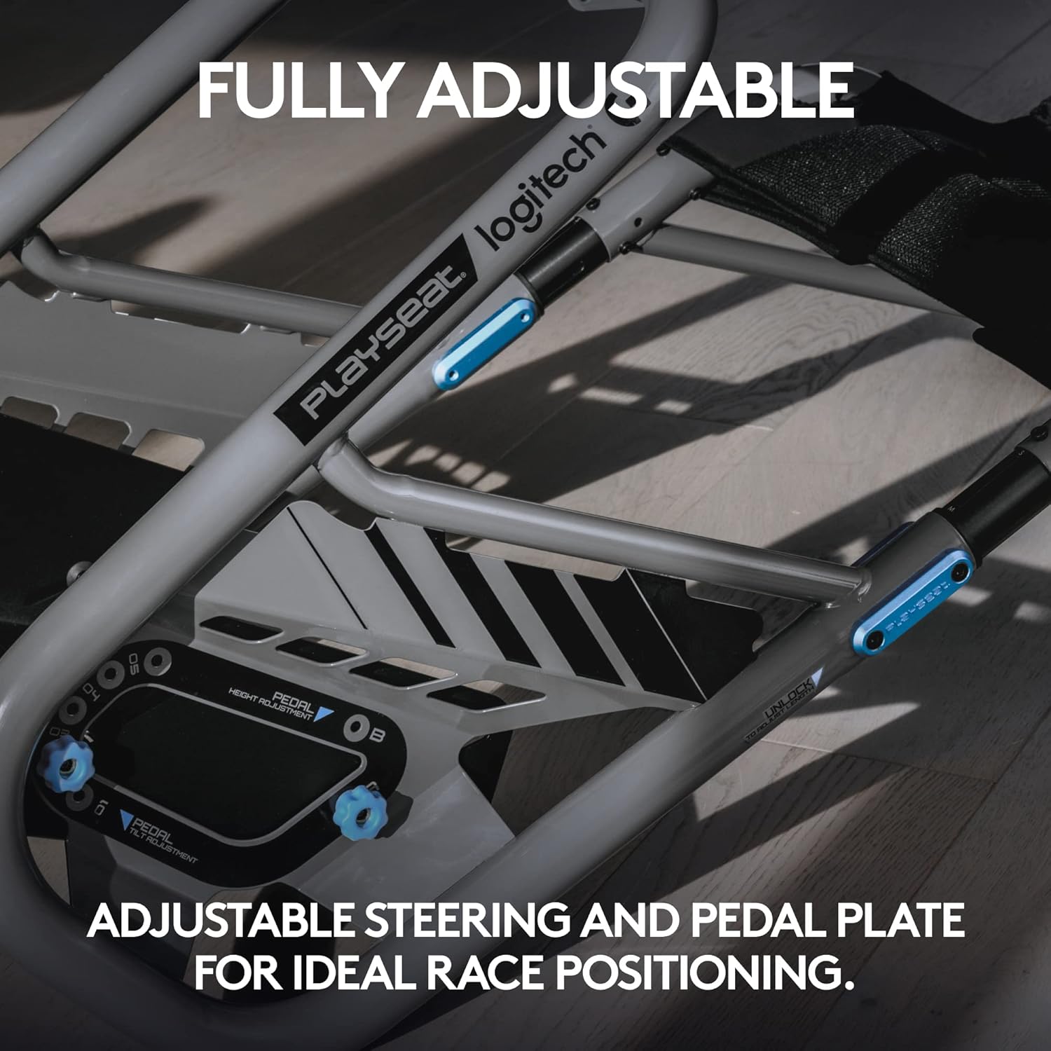 Logitech G Edition Sim Racing Cockpit  Fully Adjustable  Supports all Direct Drive Steering Wheels  Lightweight & Robust