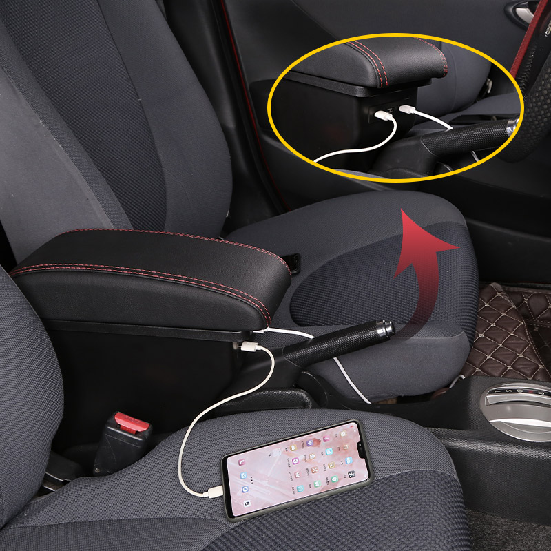 プジョー用カーアームレストボックス,インテリア,センター収納ボックス,特殊アーム,USB,改造部品,カーアクセサリー,2008