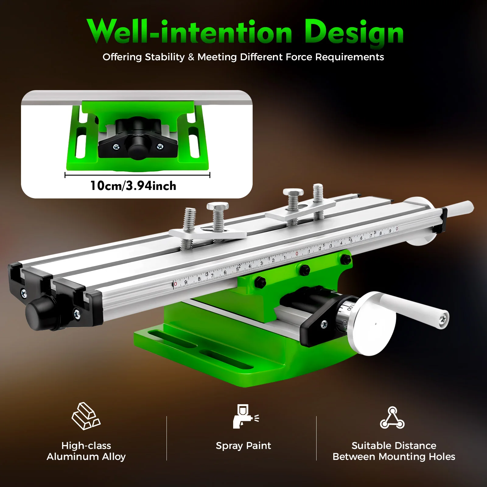 Adjustable Design Milling Machine Worktable, Cross Slide Table, Aluminum Alloy Compound Drilling Slide Table
