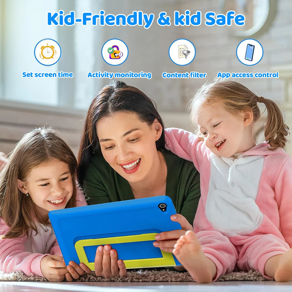 Uero 10 "padrão dos desenhos animados crianças tablet android octa-core 20gb (3 +17) ram 64gb rom aprendizagem educação jogos comprimidos presentes das crianças
