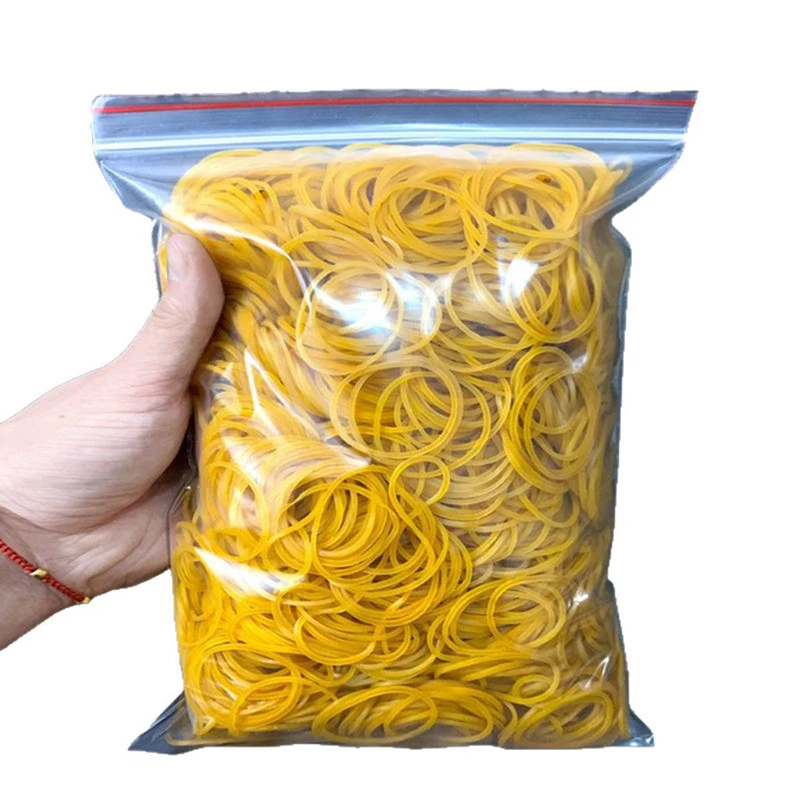 I giocattoli industriali con elastico giallo ad alta elasticità, durevoli e resistenti alle alte temperature sono ampiamente utilizzati, set da 100/300/666 pezzi