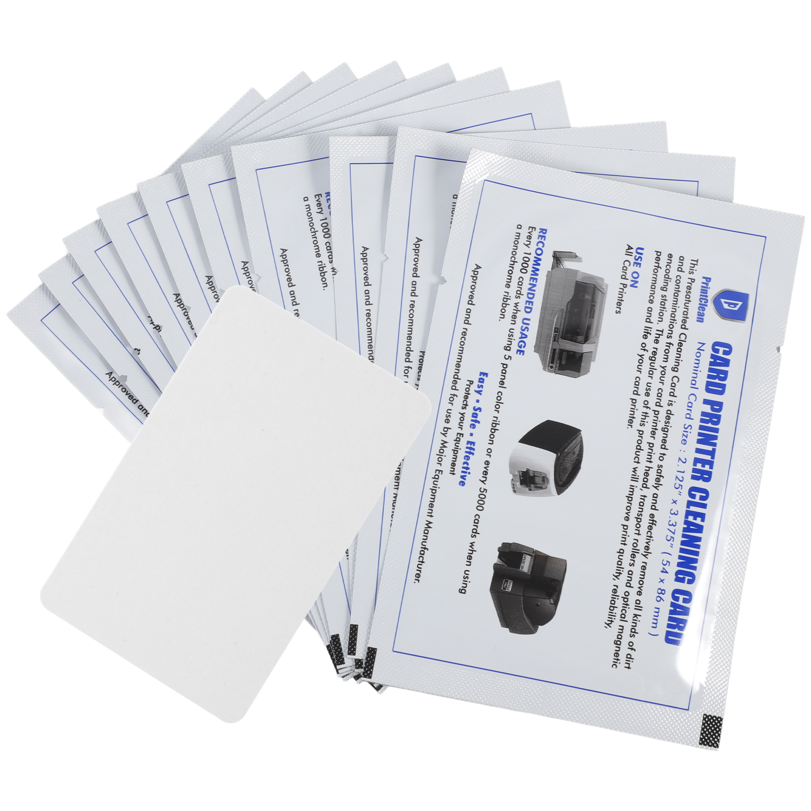 Limpiador de lector Pos de tarjeta de limpieza Terminal, herramienta de crédito para impresora, herramientas de doble cara de Pvc, tarjetas reutilizables, tarjeta de limpieza, 10 Uds.