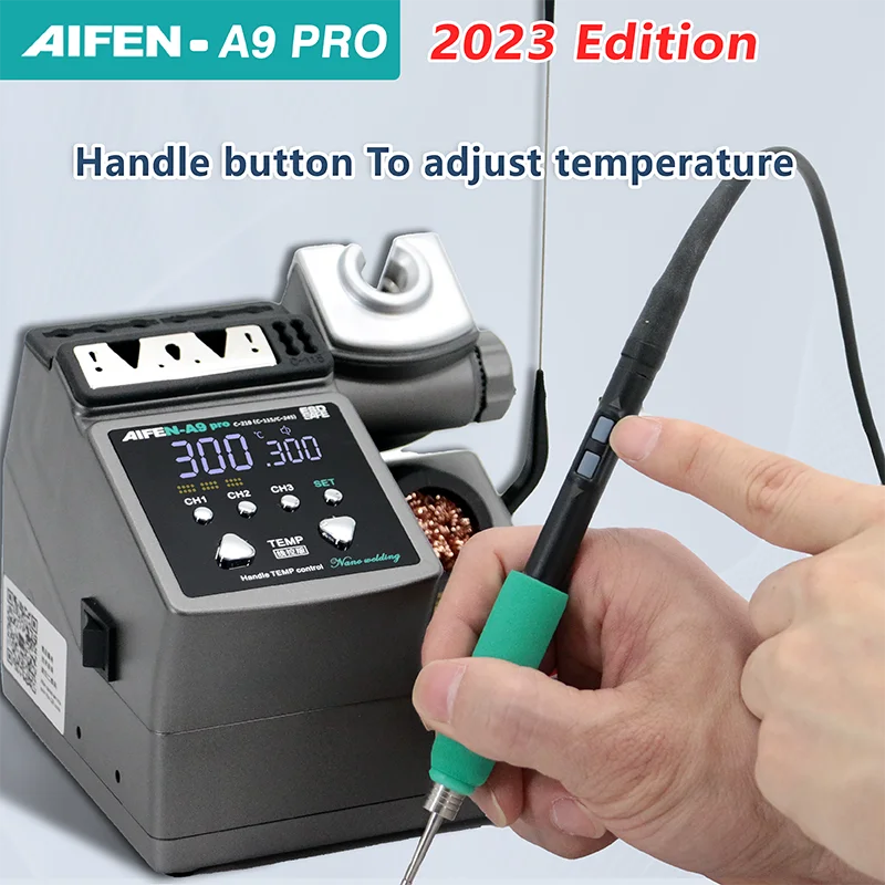 AIFEN A9PRO Lötstation, kompatibel mit SUGON Lötkolbenspitze 210/245/115, Griffsteuerung, Temperatur, Schweißen, Nacharbeitsstation