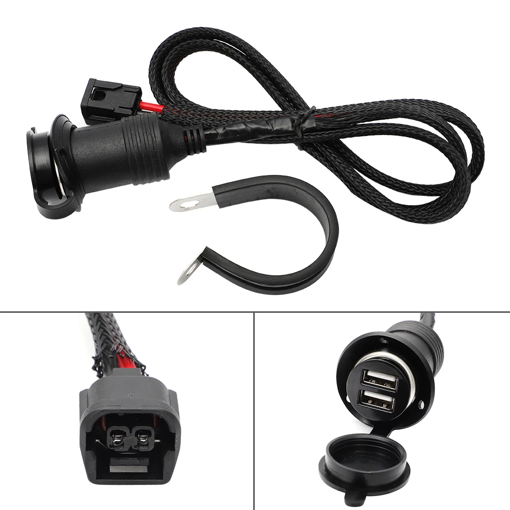 Для Honda CRF250L CRF300L 17-22 Rally Dual USB аксессуар розетка с переключателем питания '17 с пылезащитной крышкой на Plug and Play