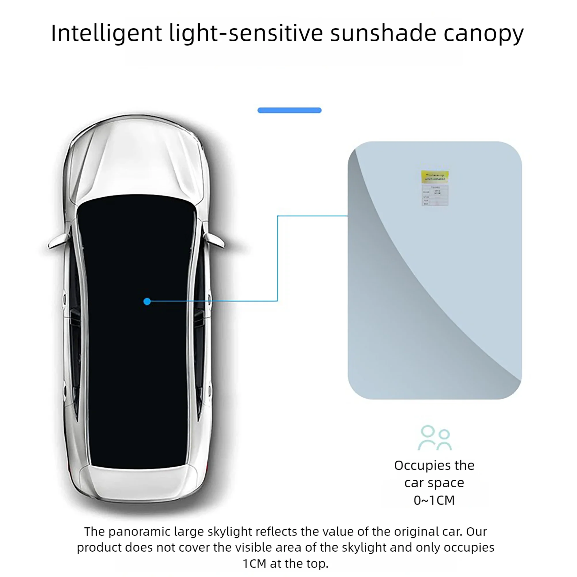 ใหม่ Tesla รุ่น 3/Y สมาร์ทซันรูฟบังแดด light-sensing อิเล็กทรอนิกส์ sky หลังคารถ PDLC ไฟฟ้า window Tint Tinting สําหรับรถยนต์