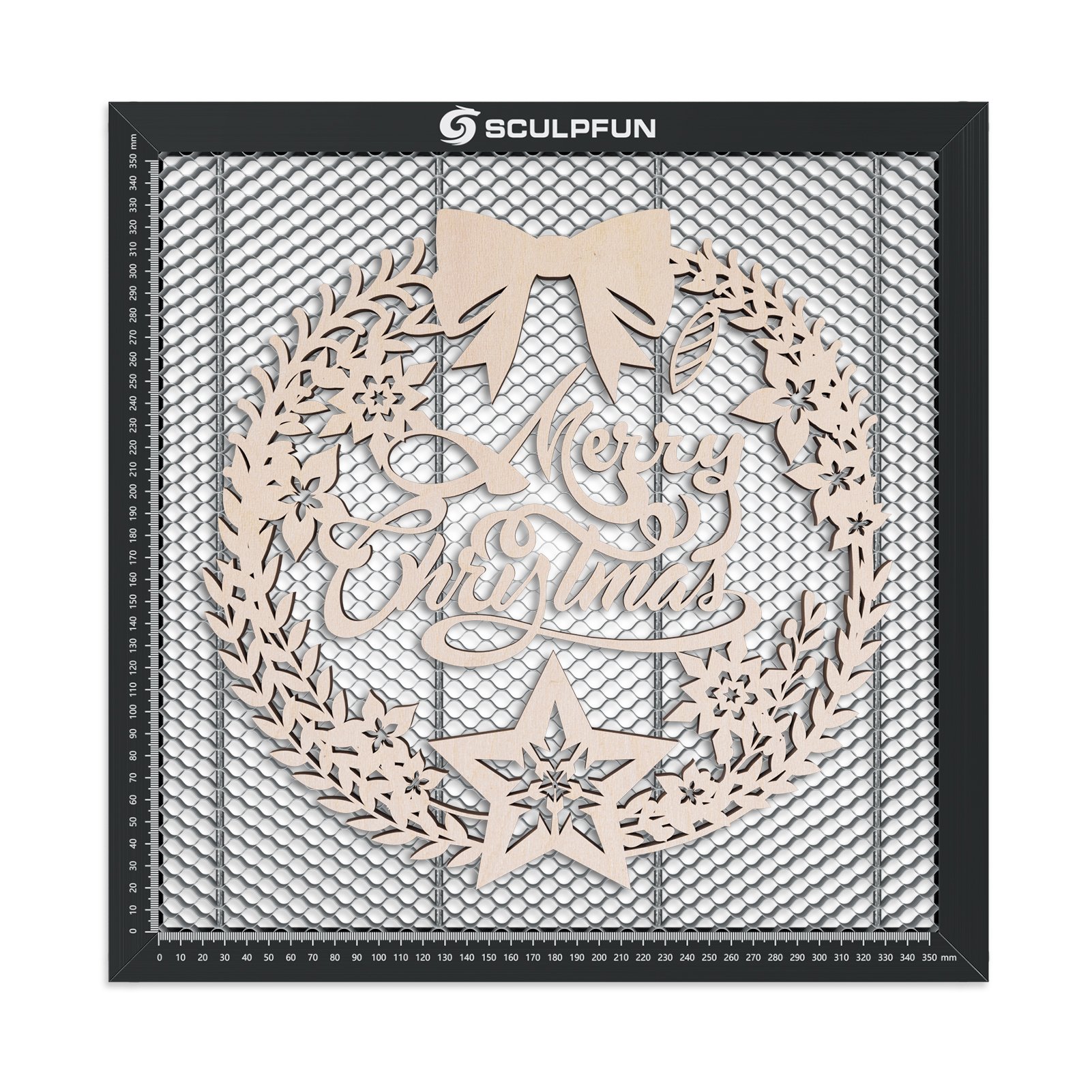 SCULPFUN Laserschneid-Waben-Arbeitstischplatte, Stahlplattenplattform für Diodenlasergravierer, Schneidemaschine, 400 x 400 mm