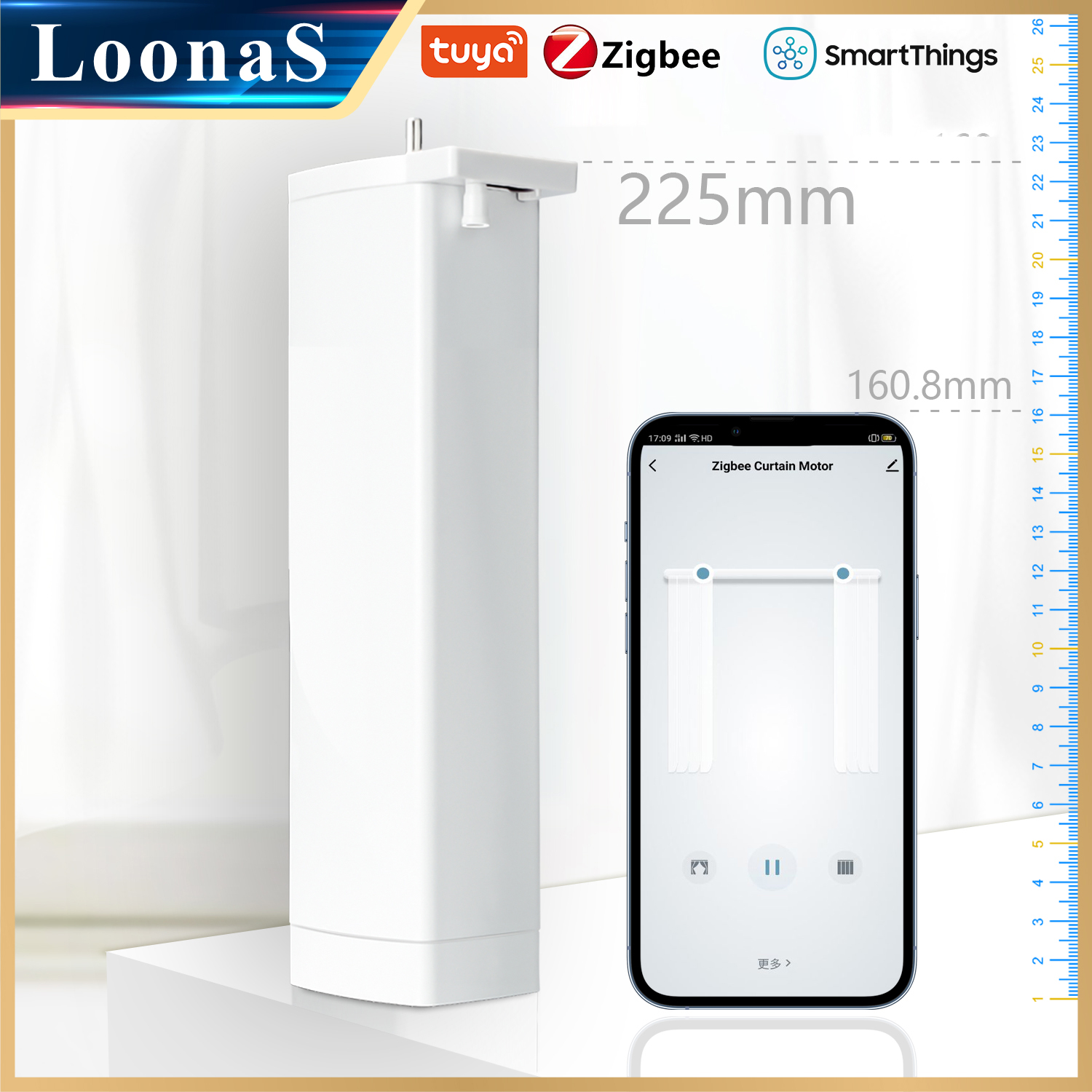 3a geração mais curta tuya zigbee elétrica inteligente cortina motor suporte inteligente controle de voz alexa google assistente