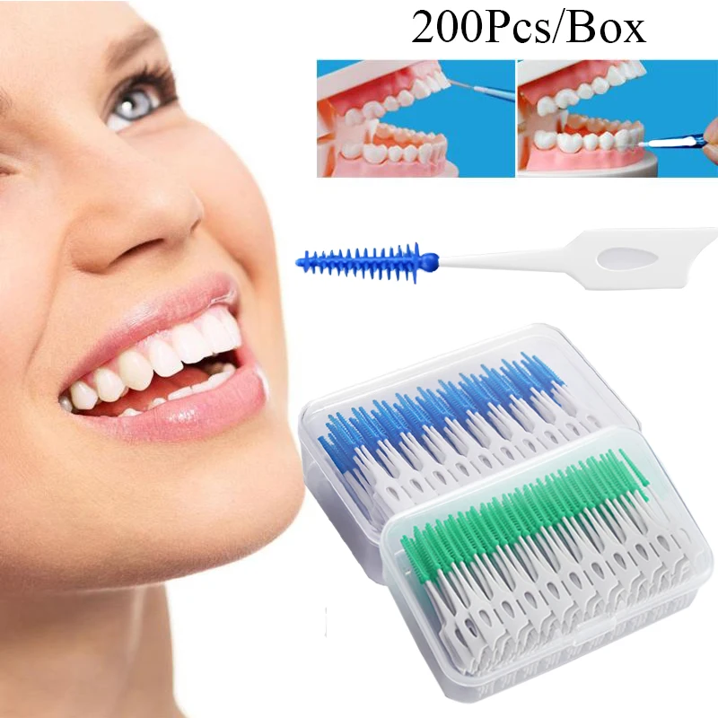 nterdental Brush Soft Rubber Teeth Cleaning Tools Dental Cleaning Between Teeth Toothbrush Oral Hygiene Care Tools