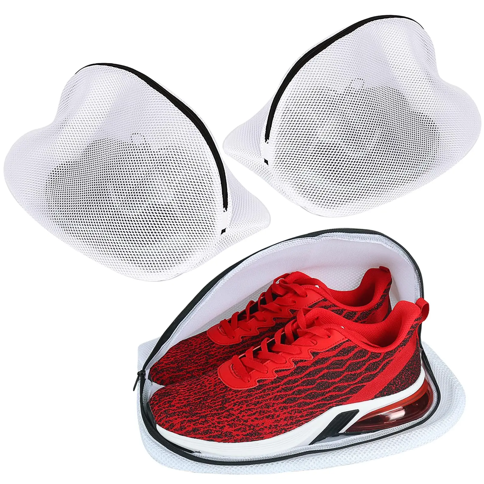 Bolsa para lavar zapatos, bolsa de almacenamiento, bolsas de malla para lavandería con cierre de cremallera para zapatillas, zapatillas para correr, calcetines, organizador de sujetadores