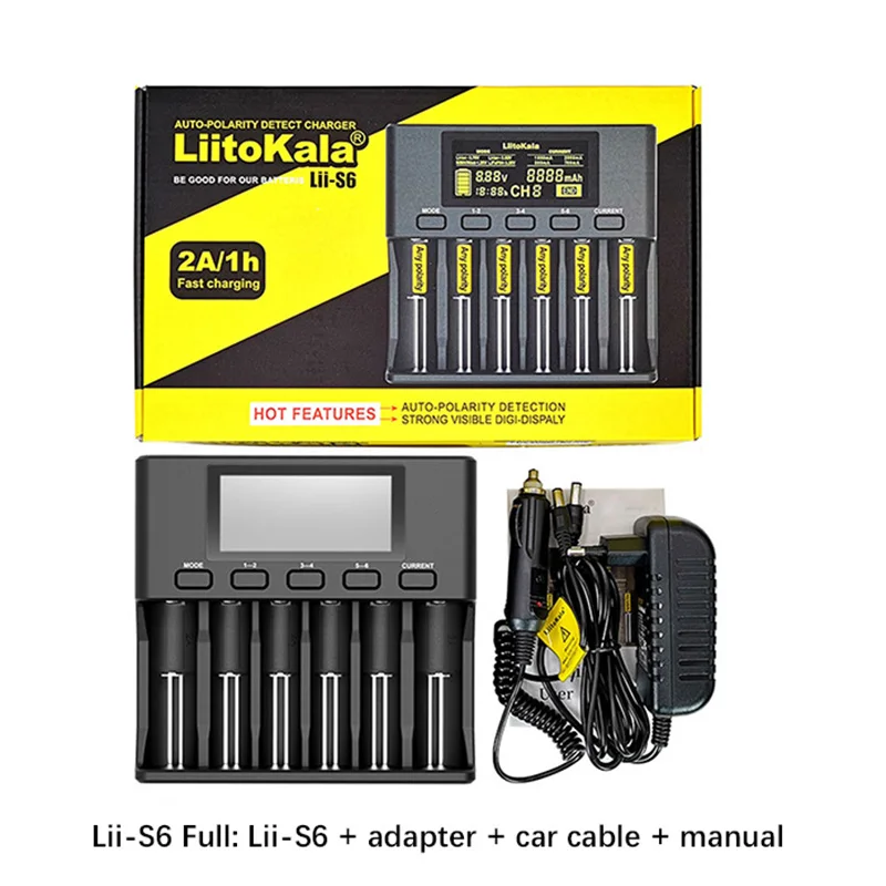 LiitoKala Lii-PD4 Lii500s Lii600 зарядное устройство для 18650 26650 21700 18350 AA AAA 3,7 V/3,2 V/1,2 V/литиевая NiMH батарея