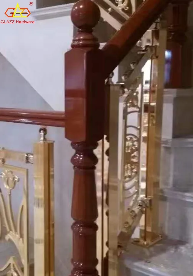 Round or Rectangle Top Pipe stainless steel balustrades handrails stair railing