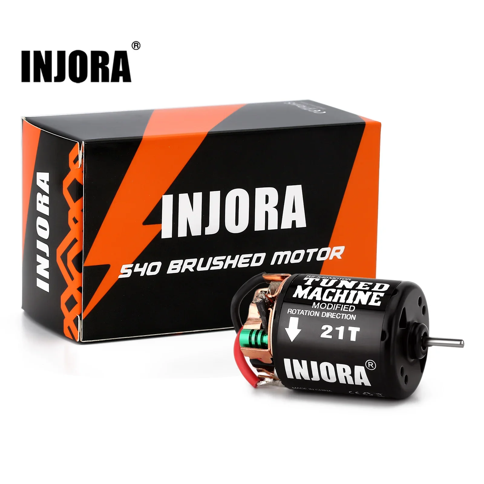 INJORA 540 Chải Xe Máy Chống Nước 13T 21T 35T 45T 55T 80T Cho 1:10 RC xe Bánh Xích Trục SCX10 AXI03007 90046 Redcat Gen8