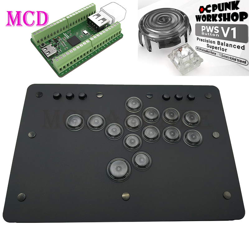 Punk Workshop Mini HitBox SOCD Fighting Stick Controller Механическая кнопка для ПК/Android/переключателя/PS4 Аркада 2023, новейшая