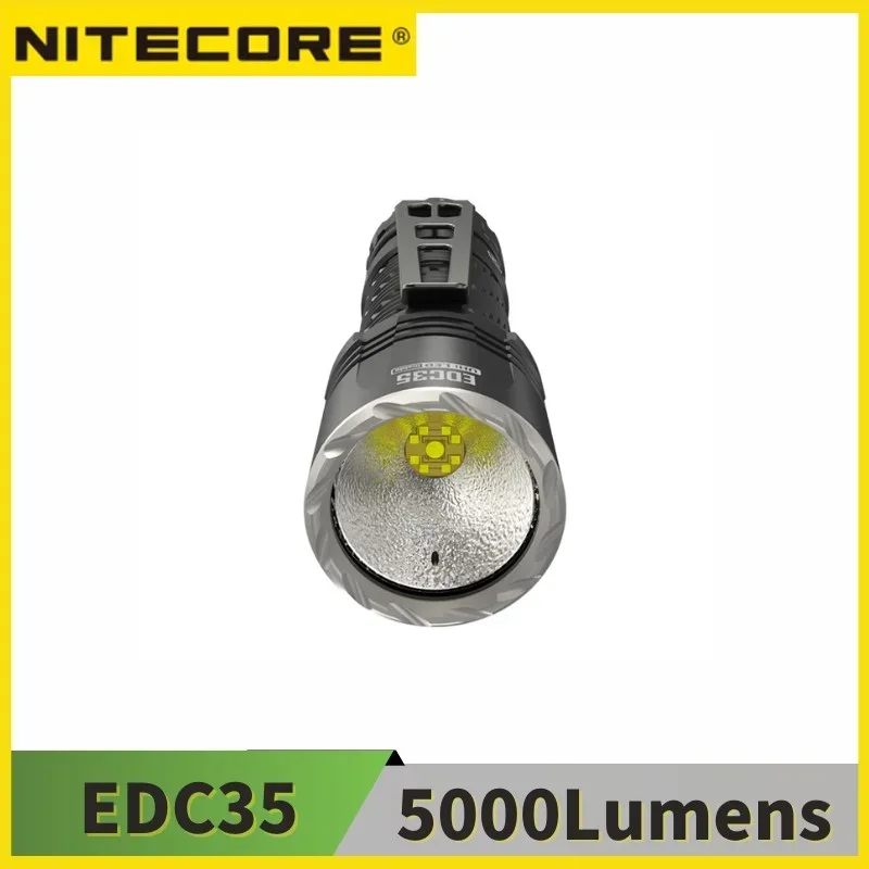 NITECORE EDC35 Linterna EDC recargable de 5000 lúmenes con batería incorporada de 6000 mAh