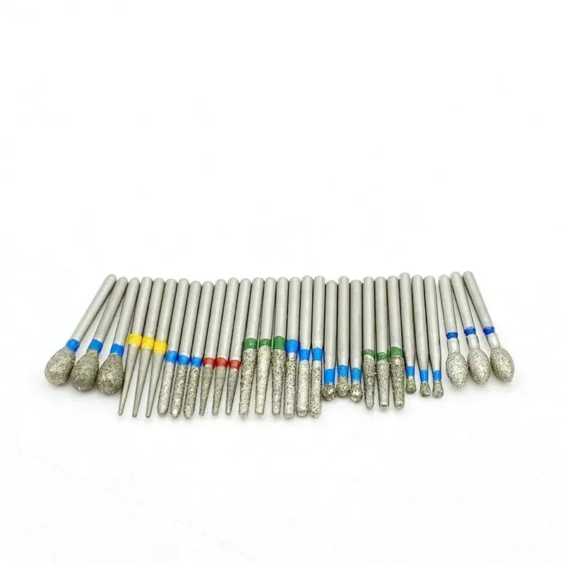 Tandheelkundige 30 stks Dental Diamond Burs Boor Desinfectie Blok Hoge Snelheid Handstuk boren Houder Alumimum Instrumentenset