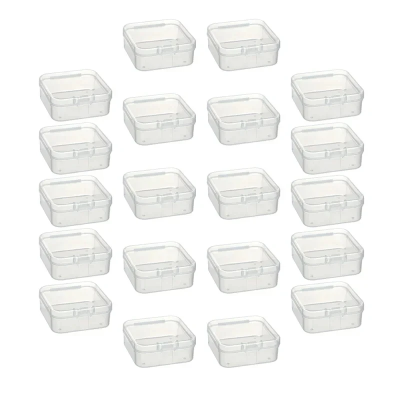 PP Storage Box Mini Transparent Plastic Case Container Square Rectangle Packaging Box for Jewellry Beads Small Items