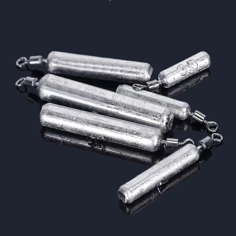 Conjunto de pesos de pesca com 10 peças, 5g 10g 20g, iscas de peixe de carpa, formato alongado, acessórios de equipamento de pesca
