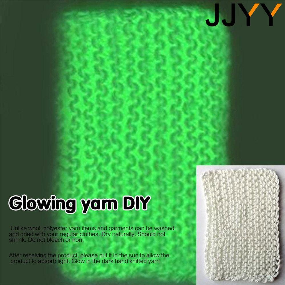 Jjyy ด้ายสีทึบนิ่มเรืองแสงฟลูออเรสเซนต์สำหรับถัก DIY, ถัก, งานฝีมือ, 1ม้วน