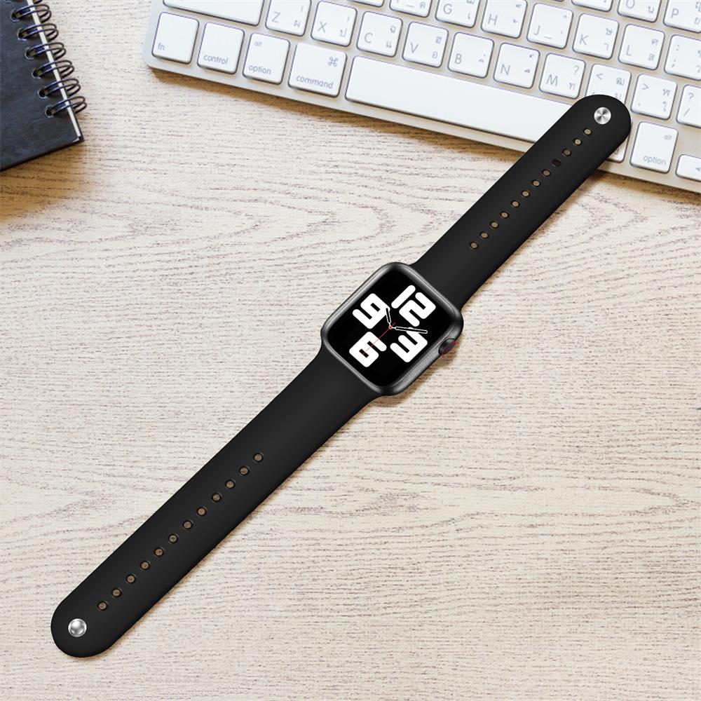 ซิลิโคนสําหรับ Apple Watch Band 44 มม.40 มม.45 มม.41 มม.42 มม.38 มม.49 มม.41 44 45 มม.สร้อยข้อมือ IWatch Series 7 6 5 4 3 SE 8 สายคล้อง