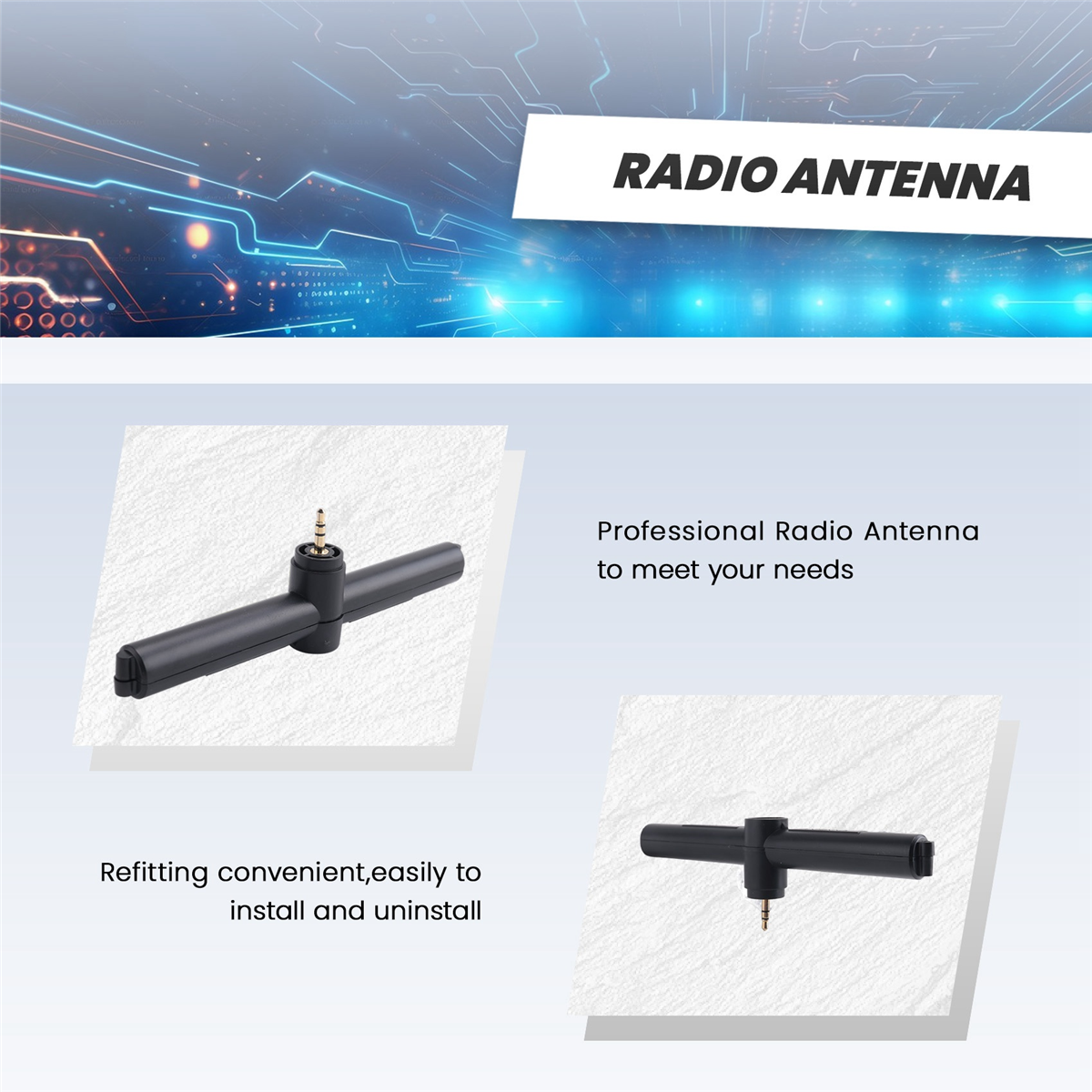 Mais recente antena mw de onda média para rádio HRD-C919 com conector de 3.5mm tipo t antena de onda média e curta