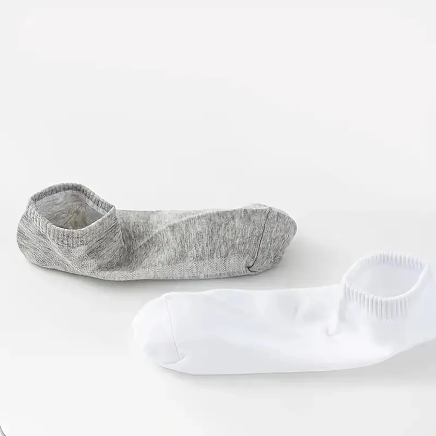 5 pares de calcetines náuticos para hombre, calcetines deportivos de negocios con absorción de sudor para verano y otoño, calcetines tobilleros versátiles sin pilling de Color sólido