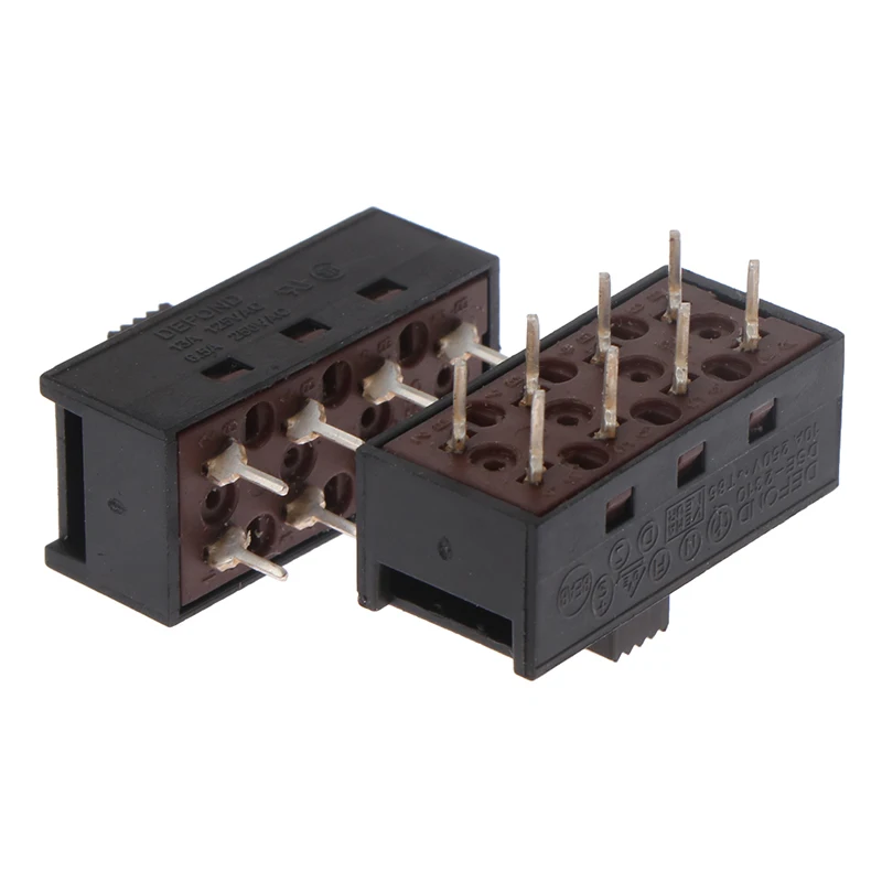 2 Stuks DSE-2310 Puntige Pinnen 8 Voet 3 Bestanden 10a 250V Tuimelschakelaar Zwart Schuifschakelaar Haardroger Schakelmodule