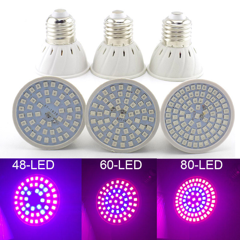 LED 植物成長電球ファイトランプフルスペクトル花成長ランプ E27 屋内温室グローテント水耕 k5