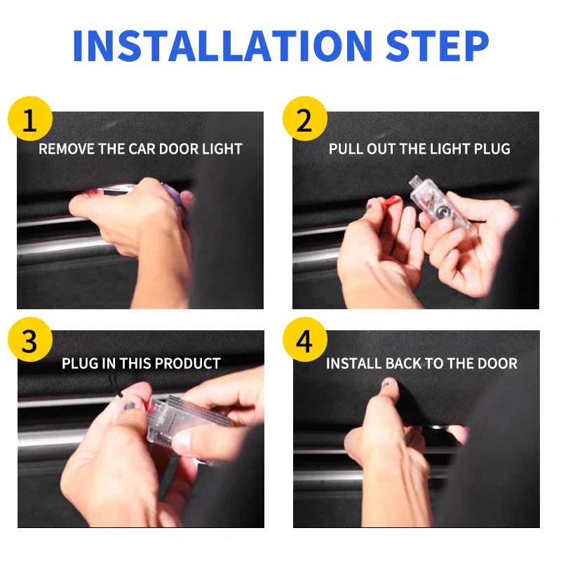 2PCS HD Led Car Door Welcome Light Laser Projector Courtesy Lamp for Audi S Line A3 8L 8P TT Mk2 RS A6 C7 A1 A5 Q3 A4 B8 Quattro