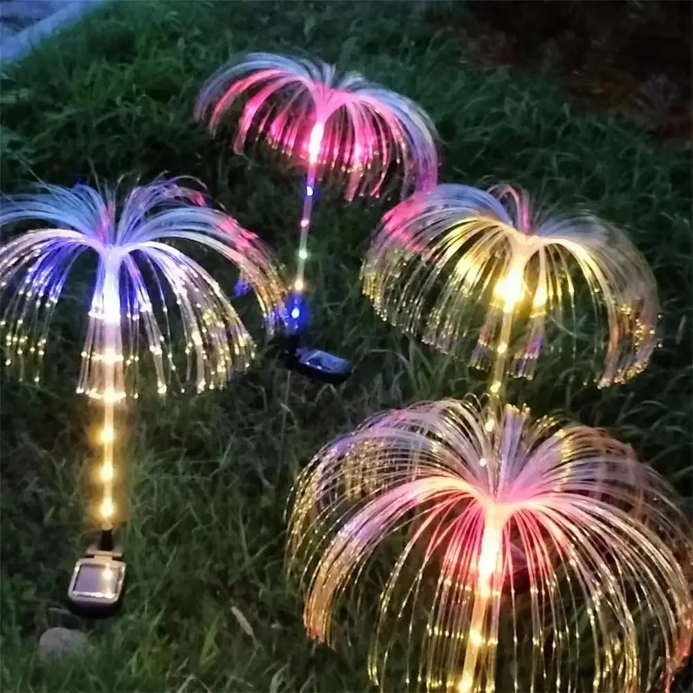Patio impermeable al aire libre camino de Navidad césped decoración del banquete de boda energía Solar flores lámpara Solar medusas luces de jardín