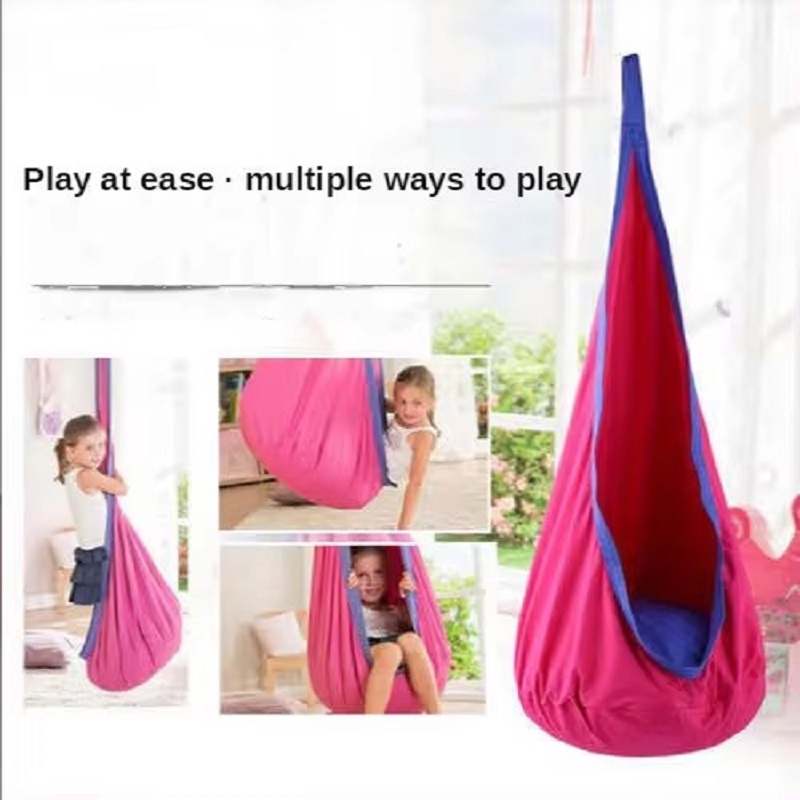 Neue kinder Hängen Stuhl Tragbare Fallschirm Tuch Schaukel Bett Indoor Hof Modell mit Aufblasbare Kissen Hängen Stuhl