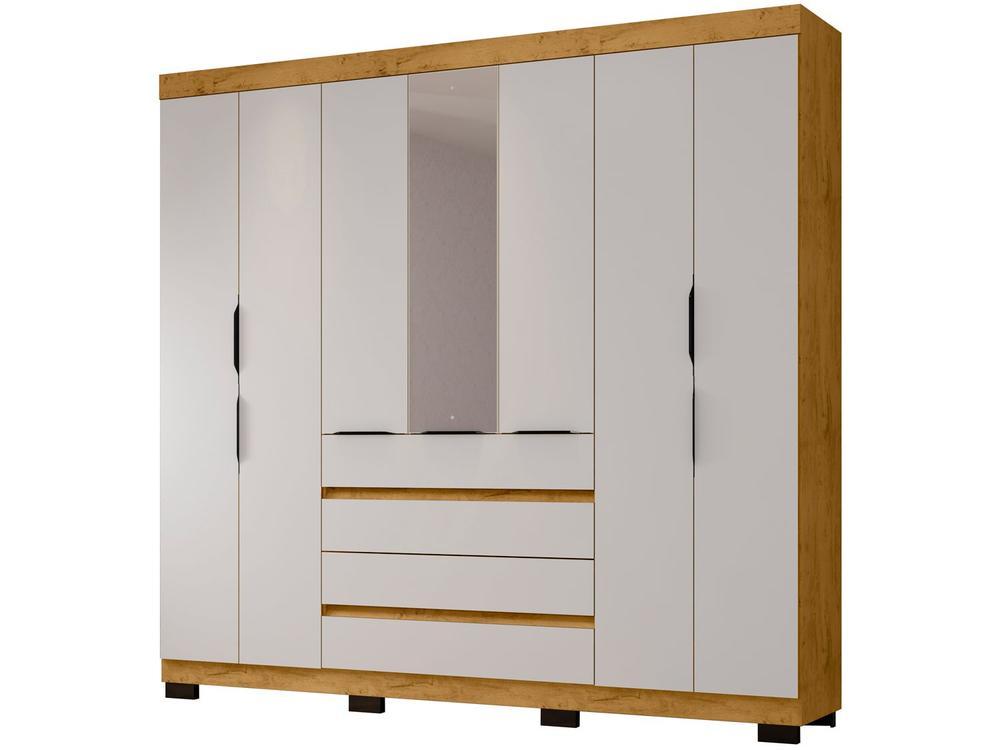 Guarda-roupa Casal com Espelho 7 Portas 4 Gavetas Araplac Lisboa EB24074