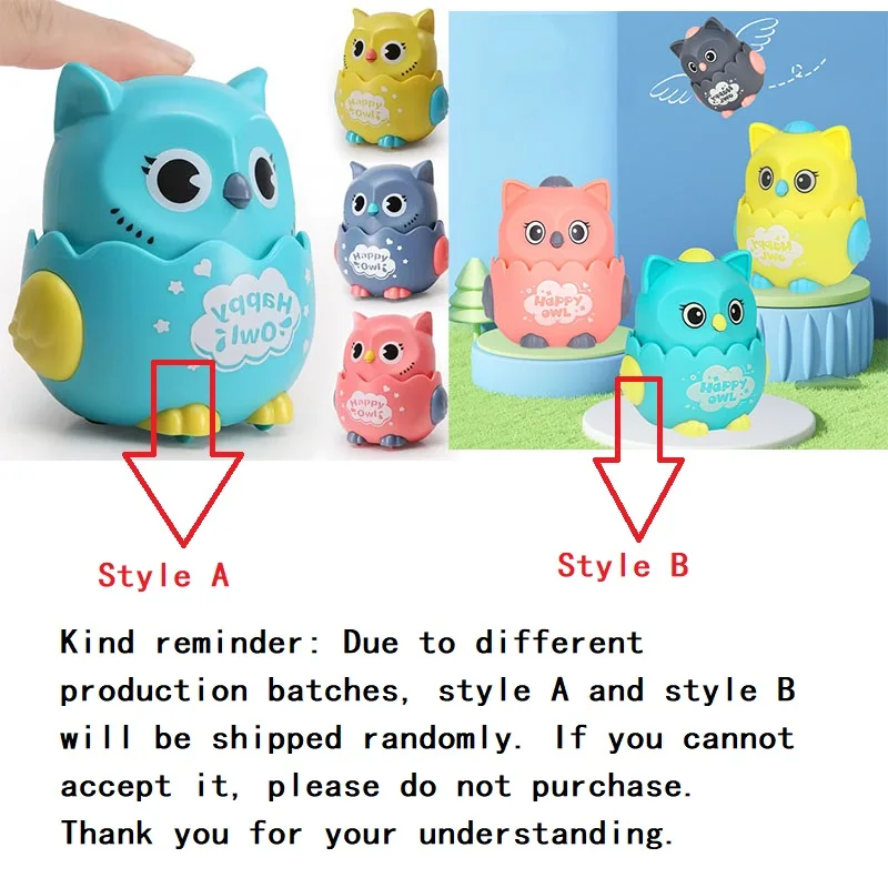 เด็กคลาสสิก Wind Up Interactive นกฮูกรูปกด Mechanical เลื่อนของเล่นของเล่นสําหรับชายหญิงวันเกิด Xmas ของขวัญ