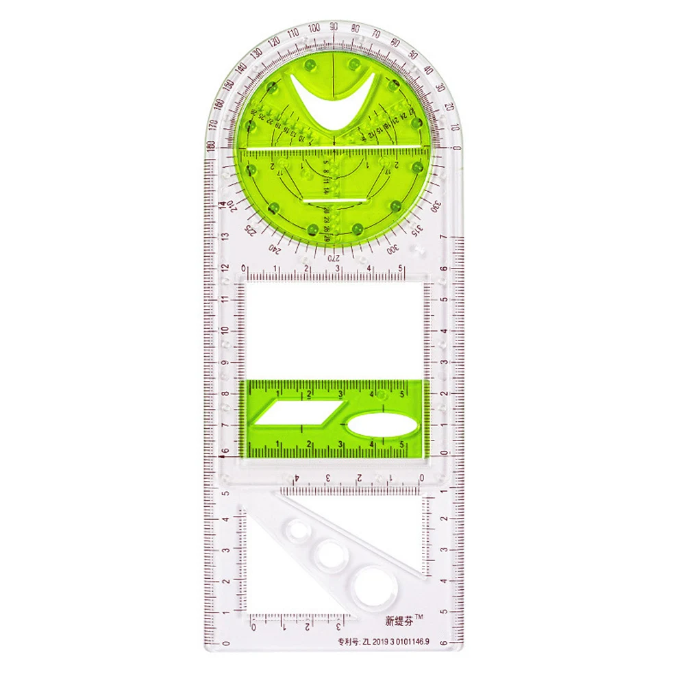 Multifunctional Geometric Ruler Geometric Drawing Template Measuring Tool For School Student Office Architecture Measuring  Rule
