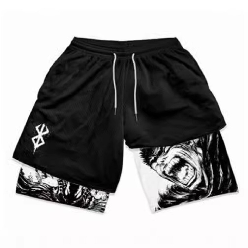 Pantalones de playa de doble capa con estampado digital 3D para adultos, pantalones cortos informales para fitness, pantalones deportivos, pantalones cortos informales con impresión personalizada
