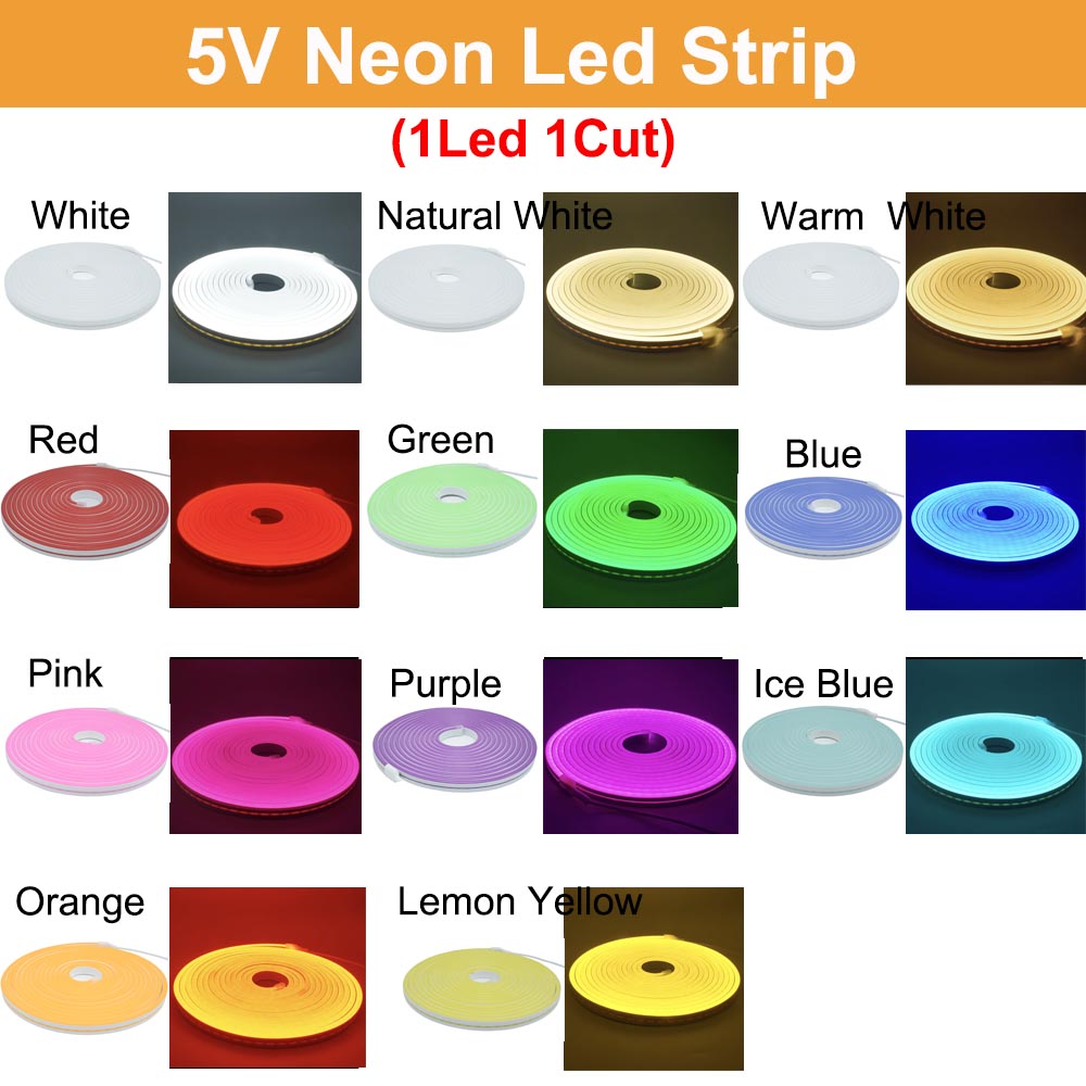 6Mm Hẹp DIY Đèn Neon Dây DC12V LED SMD 2835 120 Đèn LED/M IP67 Mềm Không Thấm Nước Thanh Nhẹ hình Trang Trí
