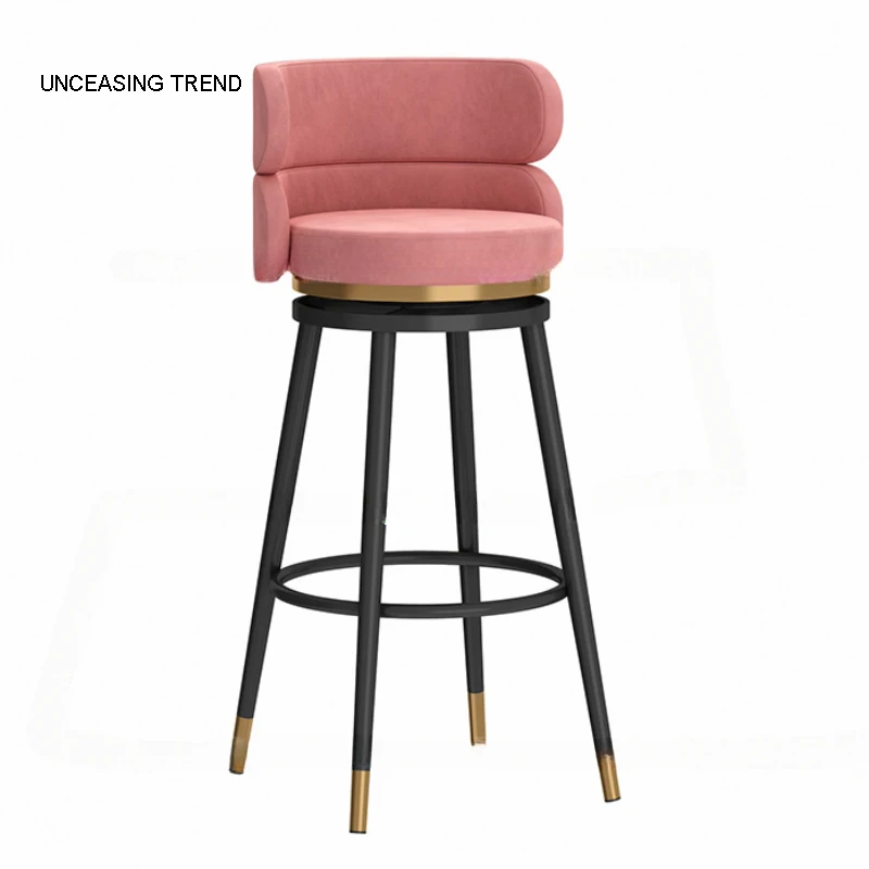 Home Bar Chair Step Stool Kitchen Counter Stools Barbershop Backrest Modern Salon Chairs Lightweight Luxury Beauty Design Nordic