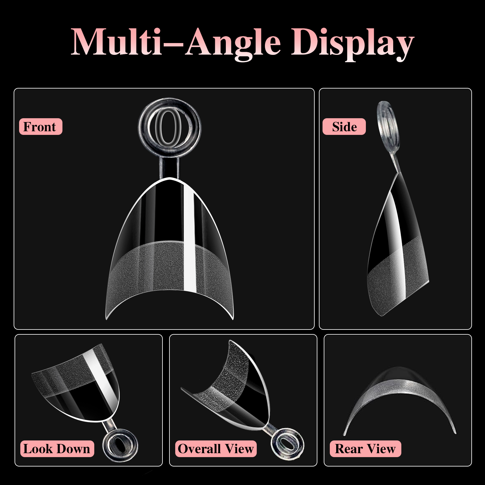 600PCS เคล็ดลับเล็บสั้นรูปไข่ครึ่งเคล็ดลับเท็จกดบนเล็บอัลมอนด์ขนาดผสมสั้นสไตล์ Ultra บาง Traceless เคล็ดลับเล็บ