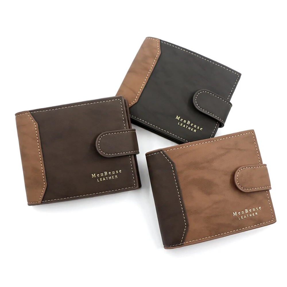 Men's wallet, frosted men's wallet, three colors to choose from