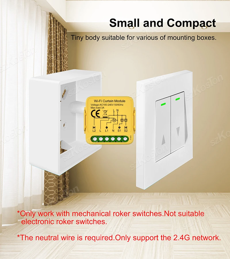 Tuya WiFi Zigbee3.0 módulo de interruptor de cortina inteligente interruptor de controlador de Motor de persiana enrollable aplicación Smart Life funciona con Alexa Google