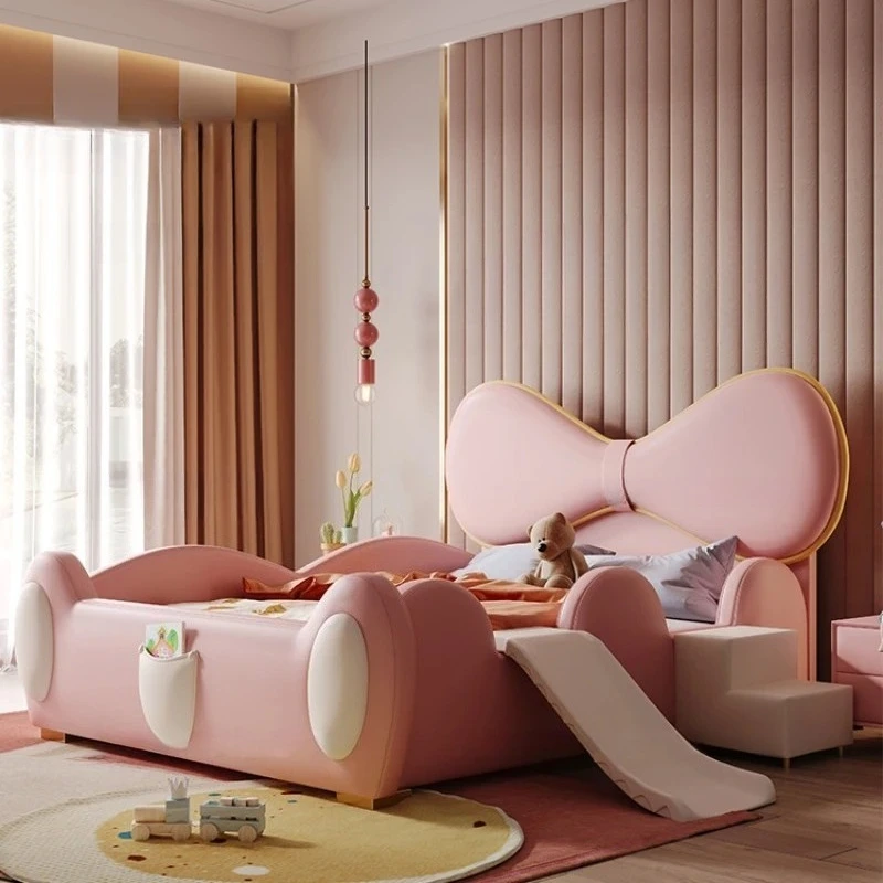 Luxury Girls Childrens Bed Princess Cute Solid Wood Children Beds Queen Size Postmodern Trendy Camas De Casal Trendy Furniture