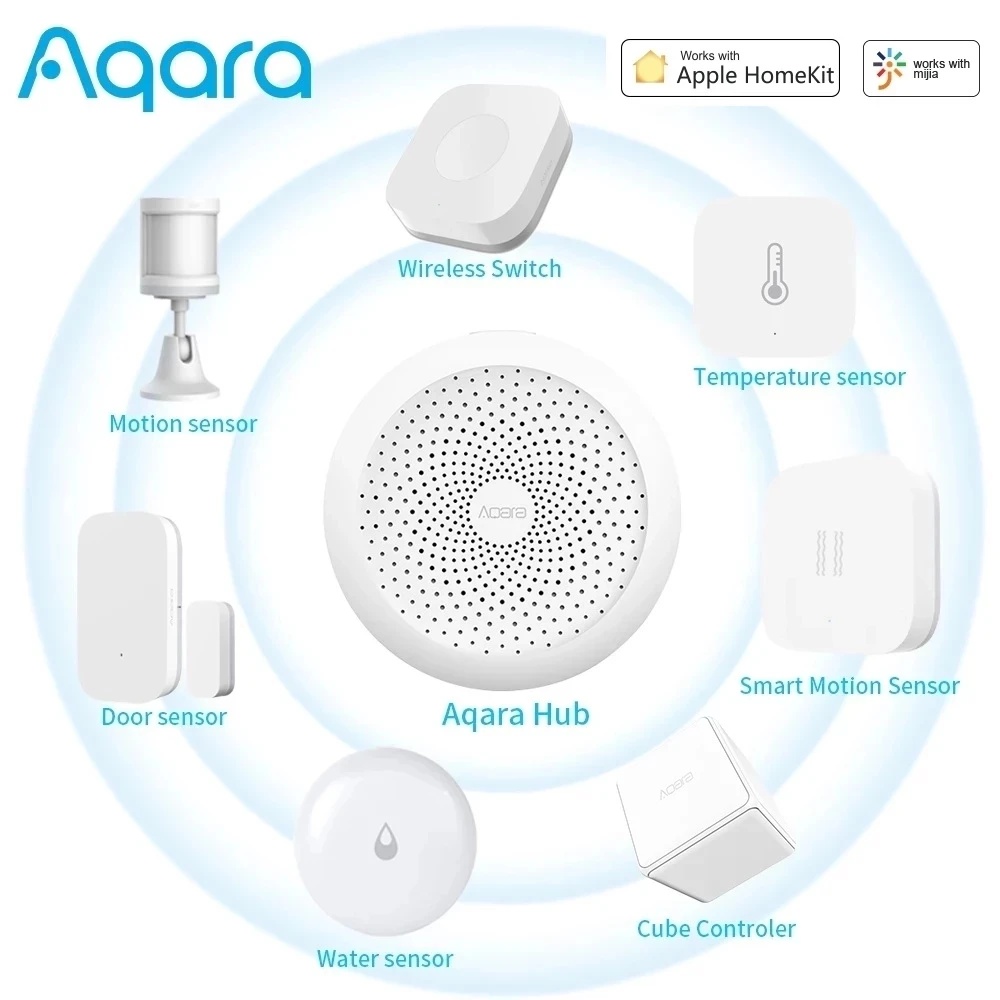 Sensor de temperatura Aqara Original, sensores inteligentes de presión de aire y humedad Zigbee, hogar inteligente para aplicación Xiaomi Home Homek