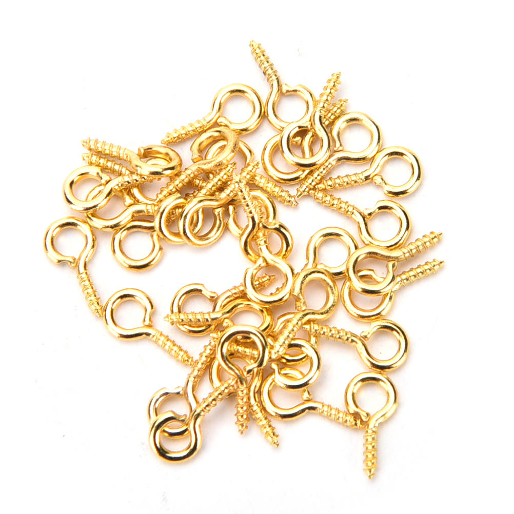 100 ชิ้น/ล็อต 8/10 มม.แกะขนาดเล็กตาเล็บสกรู Tiny Mini Eye Pins ตะขอตาไก่สําหรับลูกปัด Charms จี้ DIY ผลการค้นหาเครื่องประดับ