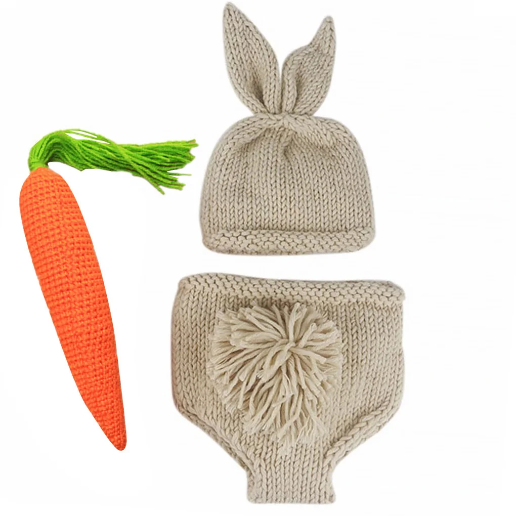 Accessoires de photographie pour nouveau-né, tenues photo pour bébé garçon et fille, costume de prise de vue, barboteuse, pantalon et chapeau, radis