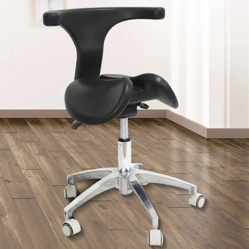 ‌ Sgabello a sella dentale - Sedia ortopedica regolabile con ruote silenziose, sedile ergonomico per salone e clinica per spa/dottore