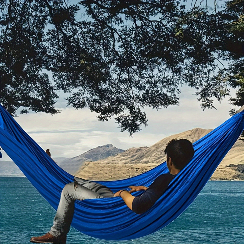 1 Juego de hamaca con correas y bolsa de almacenamiento, Material textil ligero y duradero adecuado para Picnics en la playa y viajes de senderismo