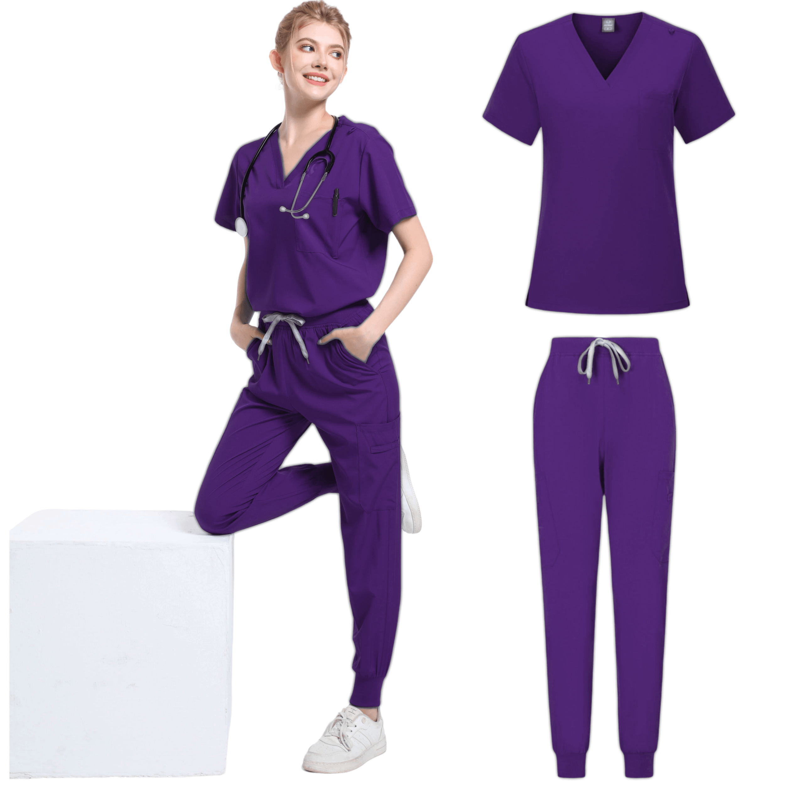 Peelingi mundury medyczne kobieta wielokolorowy SPA mundurek kosmetyczny dentysta weterynaryjne ubrania robocze unisex apteka klinika zestaw do peelingu