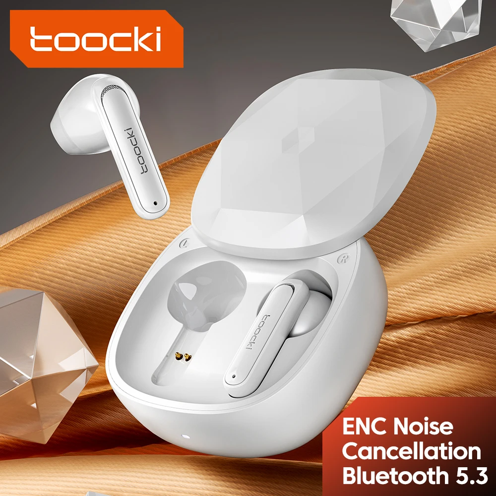 Toocki RD20 TWS Беспроводные наушники Bluetooth 5,3 ENC с шумоподавлением 3D Стерео Hi-Fi Звук Сенсорное управление Поддержка отдельного подключения