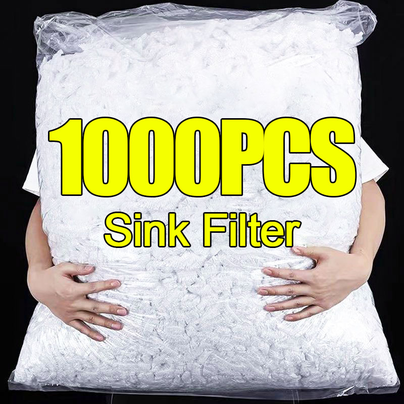 Bolsas de malla desechables para filtro de fregadero, colador de fregadero de cocina, orificio de drenaje, bolsa de basura antibloqueo, red de basura de drenaje para fregadero, 30/1000 Uds.